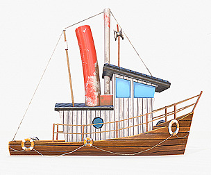 Cartoon Mini Boat 2