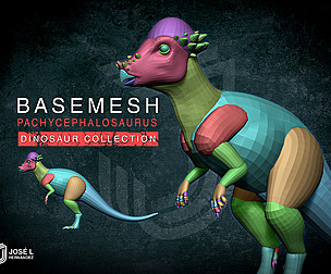 Basemesh Pachycephalosaurus