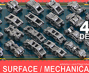 Sci-Fi Hard Surface Mechanical KITBASH 450 DETAILS