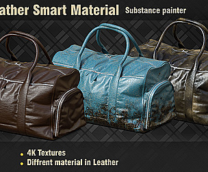 5 Free Leather Smart Materials PBR SPSM