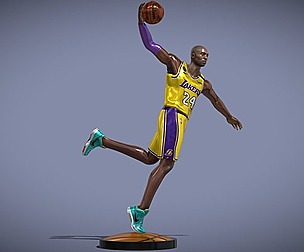 Kobe Bryant ready for full color 3d printing