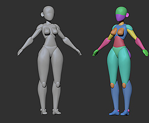 Free Female Stylized Blockout