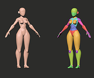 Female Stylized Blockout V.2