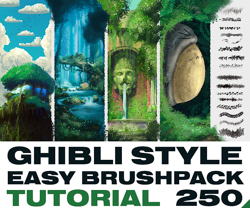 GHIBLI STYLE EASY BRUSHPACK and how to use it