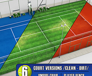 Tennis court stadium arena pack