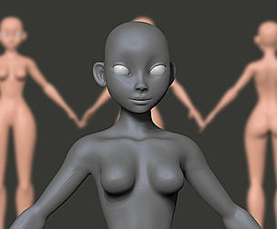 Stylized Female Basemesh