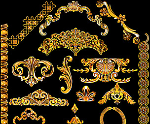 Collection of classical ornaments