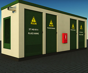 Electric Power Station low poly