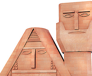 Grandmother and Grandfather sculpture