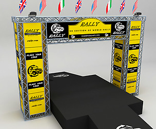 WRC motor sport podium