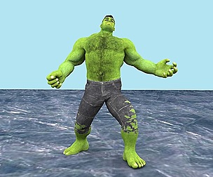 Hulk marvel end game VR / AR / low-poly 3d model
