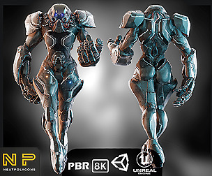 Female Cyborg - Futuristic Sci-Fi Suit