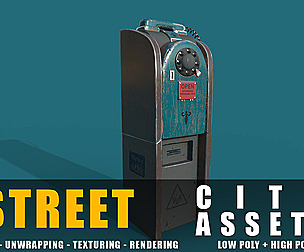 Phone Station old game ready street assets