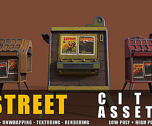 Street Cigarette Stand series game ready assets