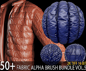 50+ fabric and cloth alpha brush bundle vol5