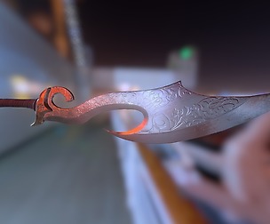 PBR Game Read Fantasy Sword