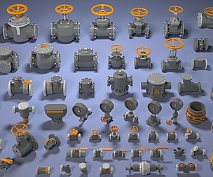 Industrial Kitbash 4 - 70 pieces