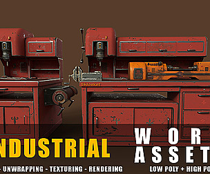 industrial work assets game ready