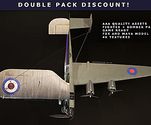 Bulldog Fighter / Halifax Bomber Double Pack