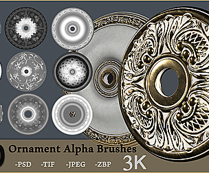 Ornament Alpha Brushes And Alphas (100)