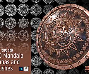 100 Mandala  alphas and  brushes