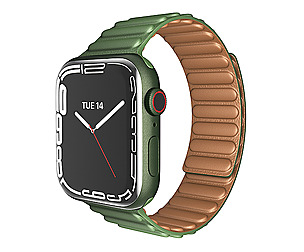Apple Watch Series 7 45mm Green Case Green Leather