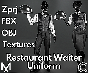 Marvelous Designer + Clo3d : waiter uniform