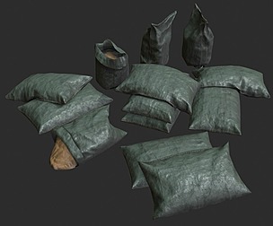 Military Sand Bags Assets 01
