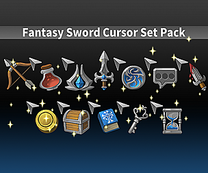 Fantasy Sword Cursor Set Pack