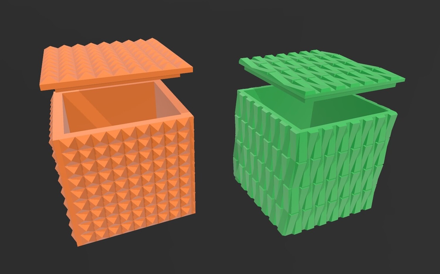 Square Pattern Texture Storage Box