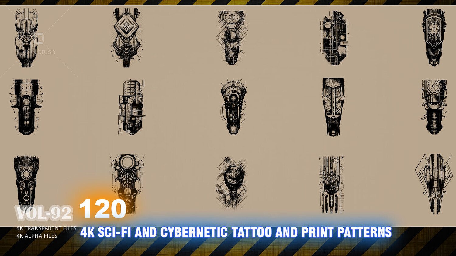 120 4K SCI-FI & CYBERNETIC PATTERNS