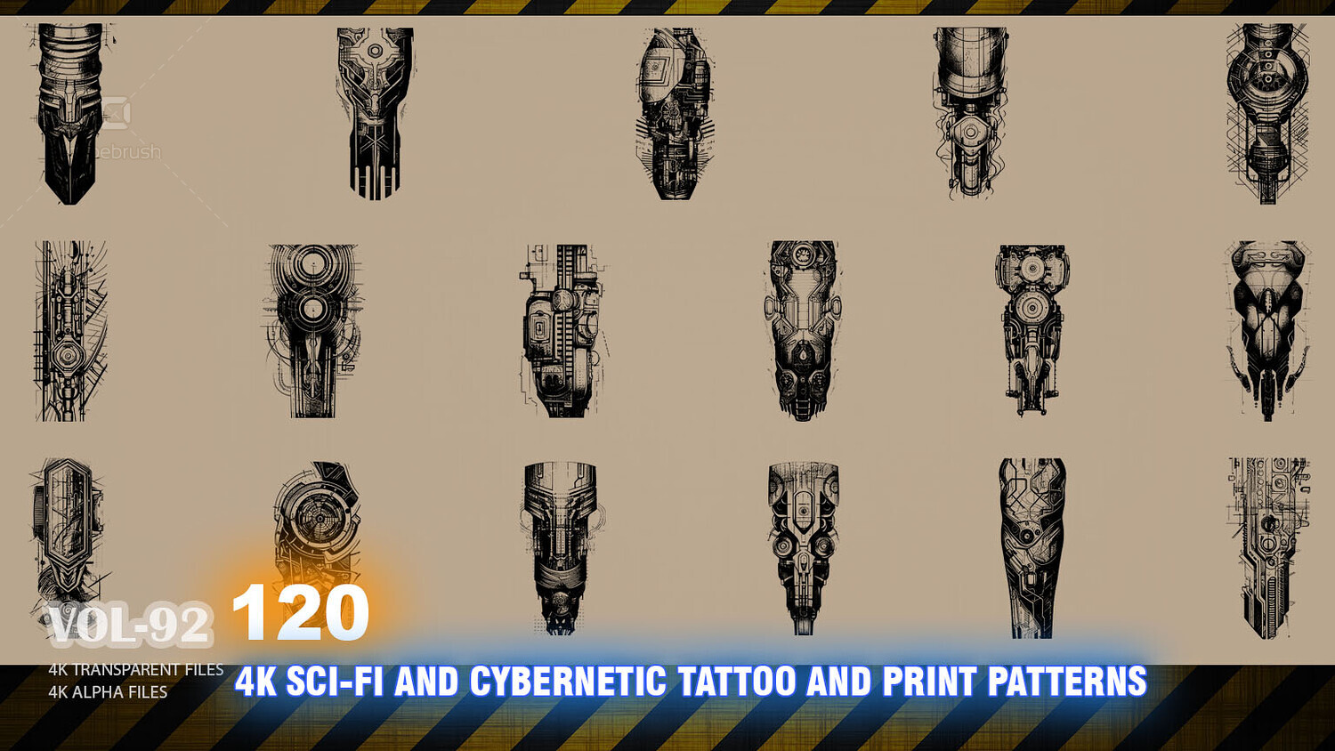 120 4K SCI-FI & CYBERNETIC PATTERNS