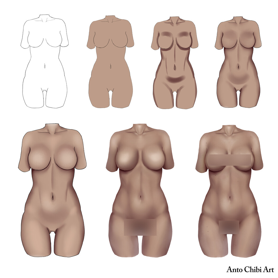 Custom Body Colouring Woman body coloring tutorial