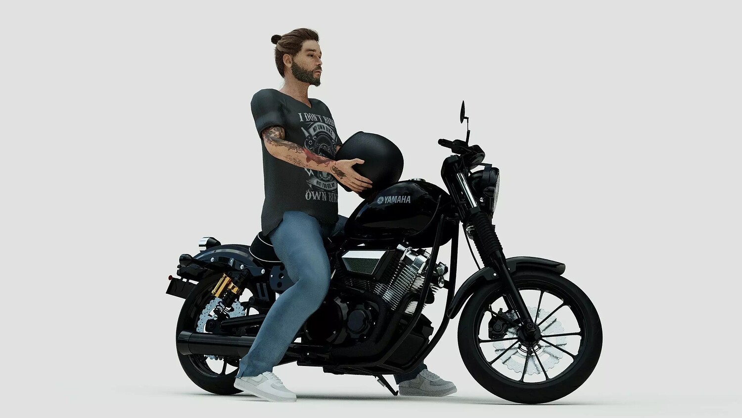 Biker-Rigged 3D model