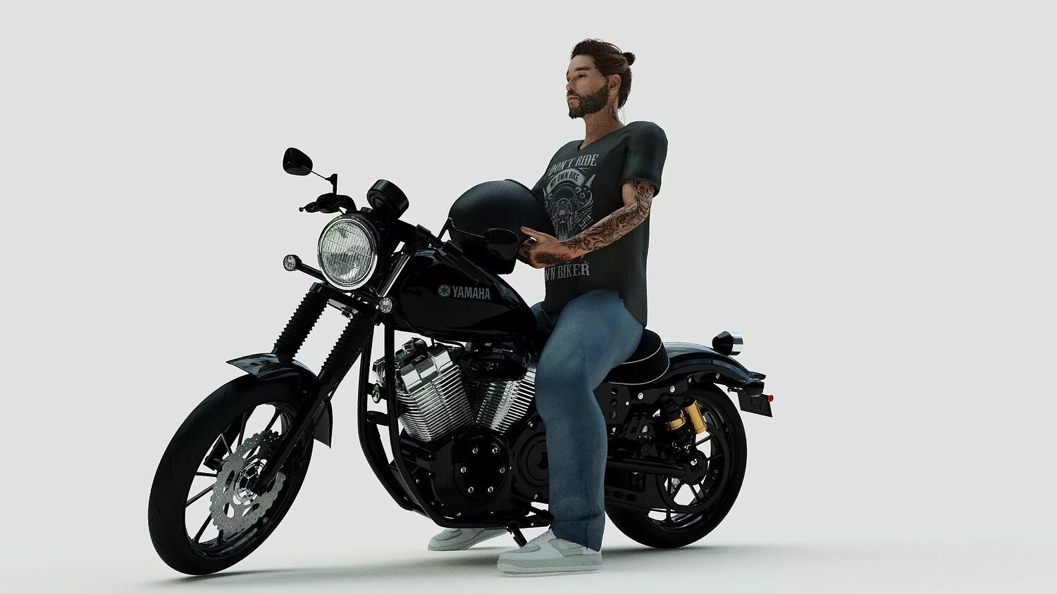 Biker-Rigged 3D model