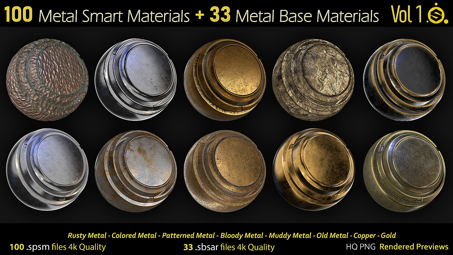 100 Metal Smart Materialsspsm+33Base materials