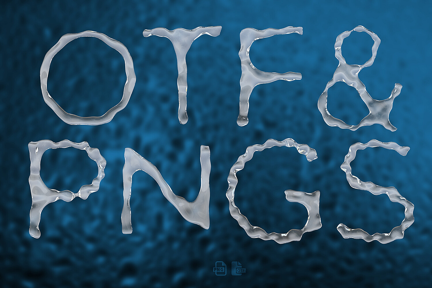 MS Liquid Bitmap Font and PNG Files