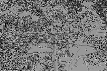 Vadodara city India 3d model 30km