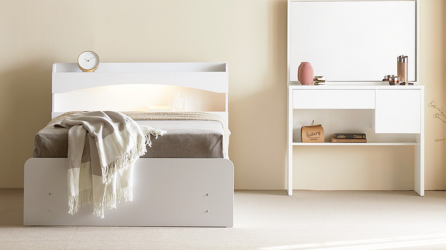 Groove LED Light Storage Bed Frame